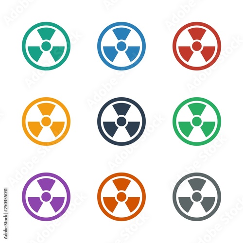 radiation icon white background