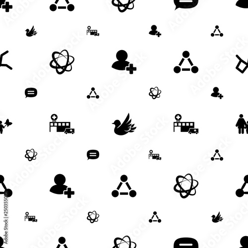social icons pattern seamless white background