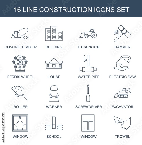 16 construction icons
