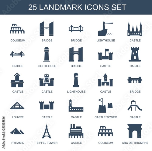 25 landmark icons