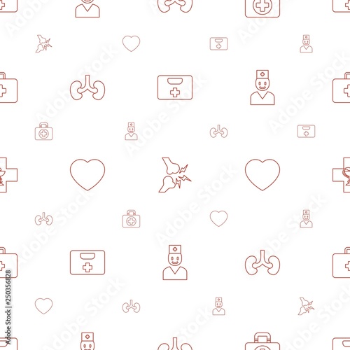 doctor icons pattern seamless white background