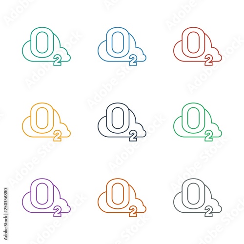 O oxygen icon white background