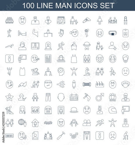 100 man icons