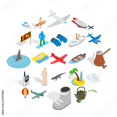 Life experience icons set. Isometric set of 25 life experience vector icons for web isolated on white background