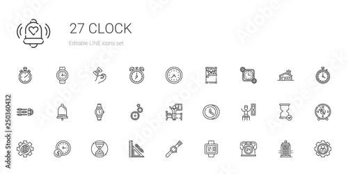 clock icons set