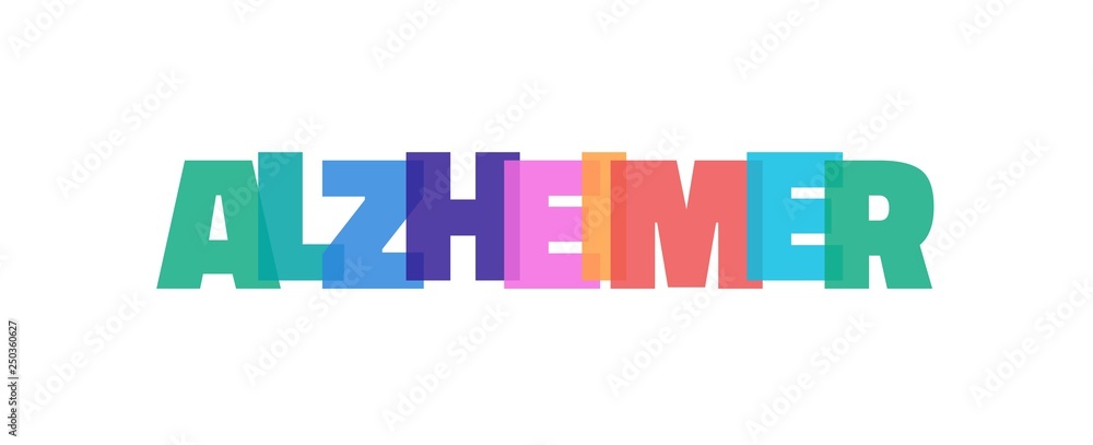 Alzheimer word concept