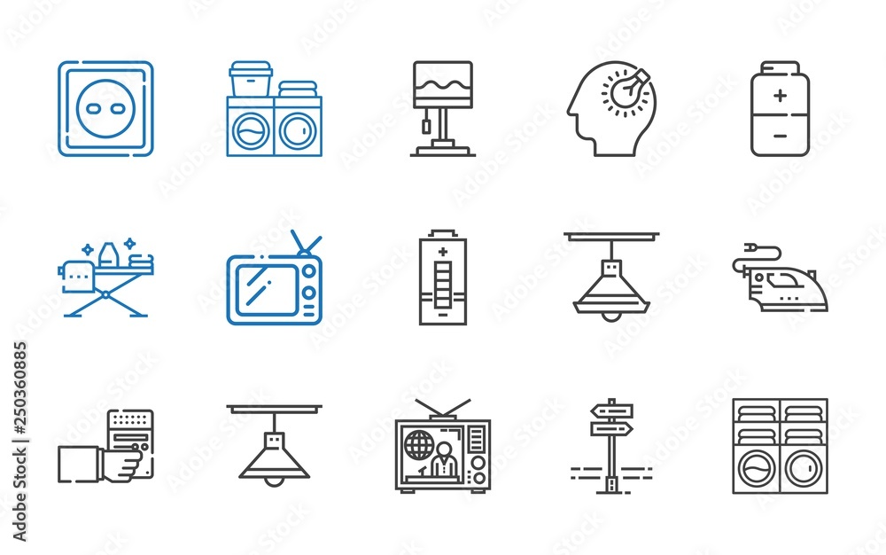 electrical icons set electrical icons set