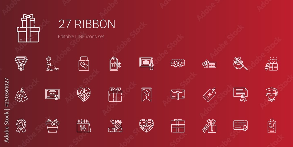 ribbon icons set ribbon icons set