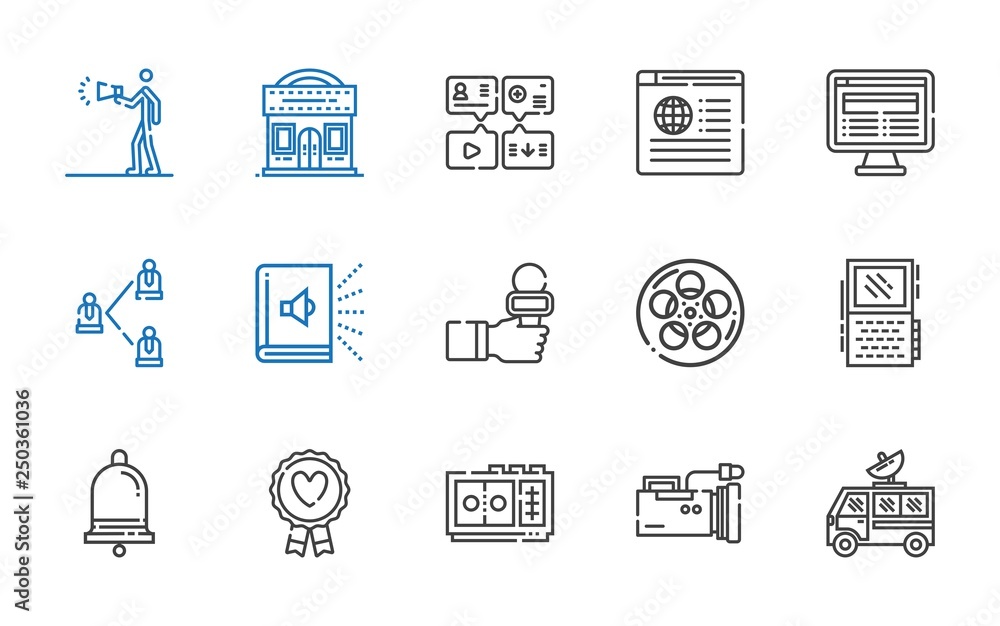 media icons set media icons set