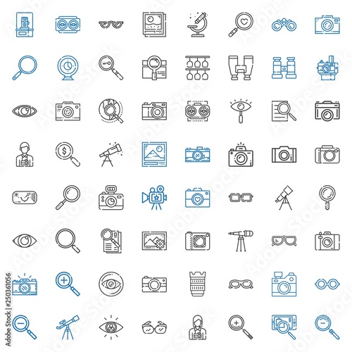 lens icons set