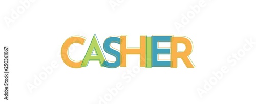 Cashier word concept
