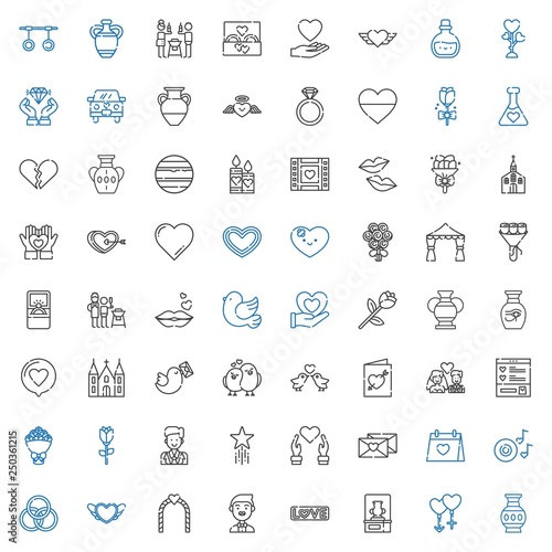 love icons set