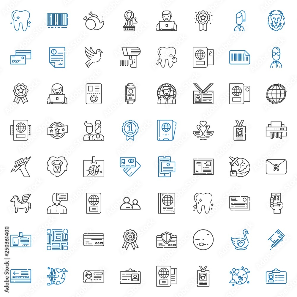 identity icons set identity icons set
