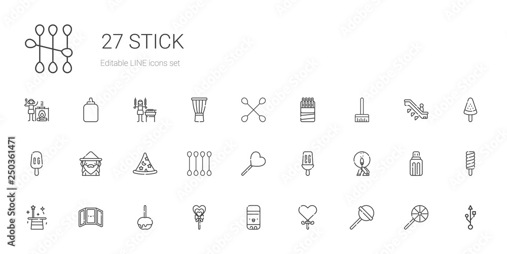 stick icons set stick icons set