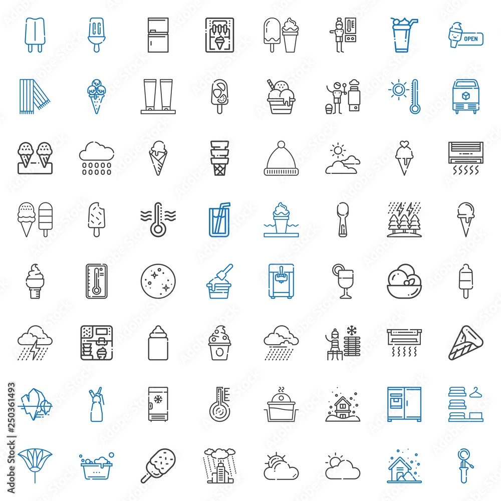 Obraz premium cold icons set