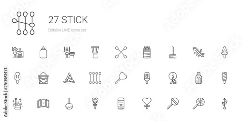 stick icons set