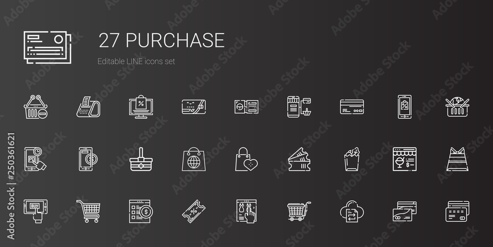 purchase icons set purchase icons set