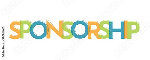 Sponsorship word concept