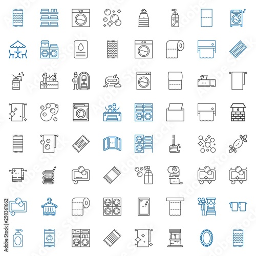 towel icons set