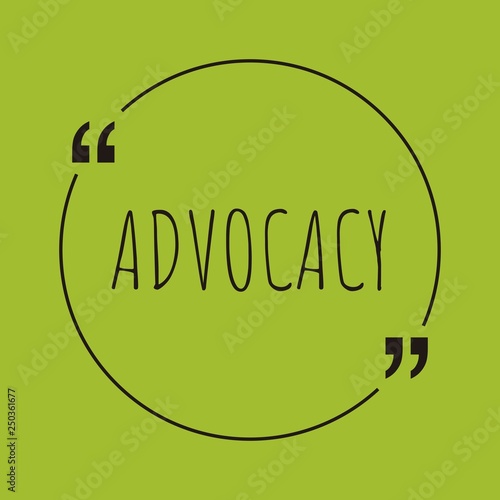 Advocacy word concept