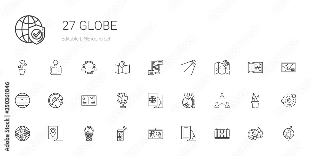 globe icons set globe icons set