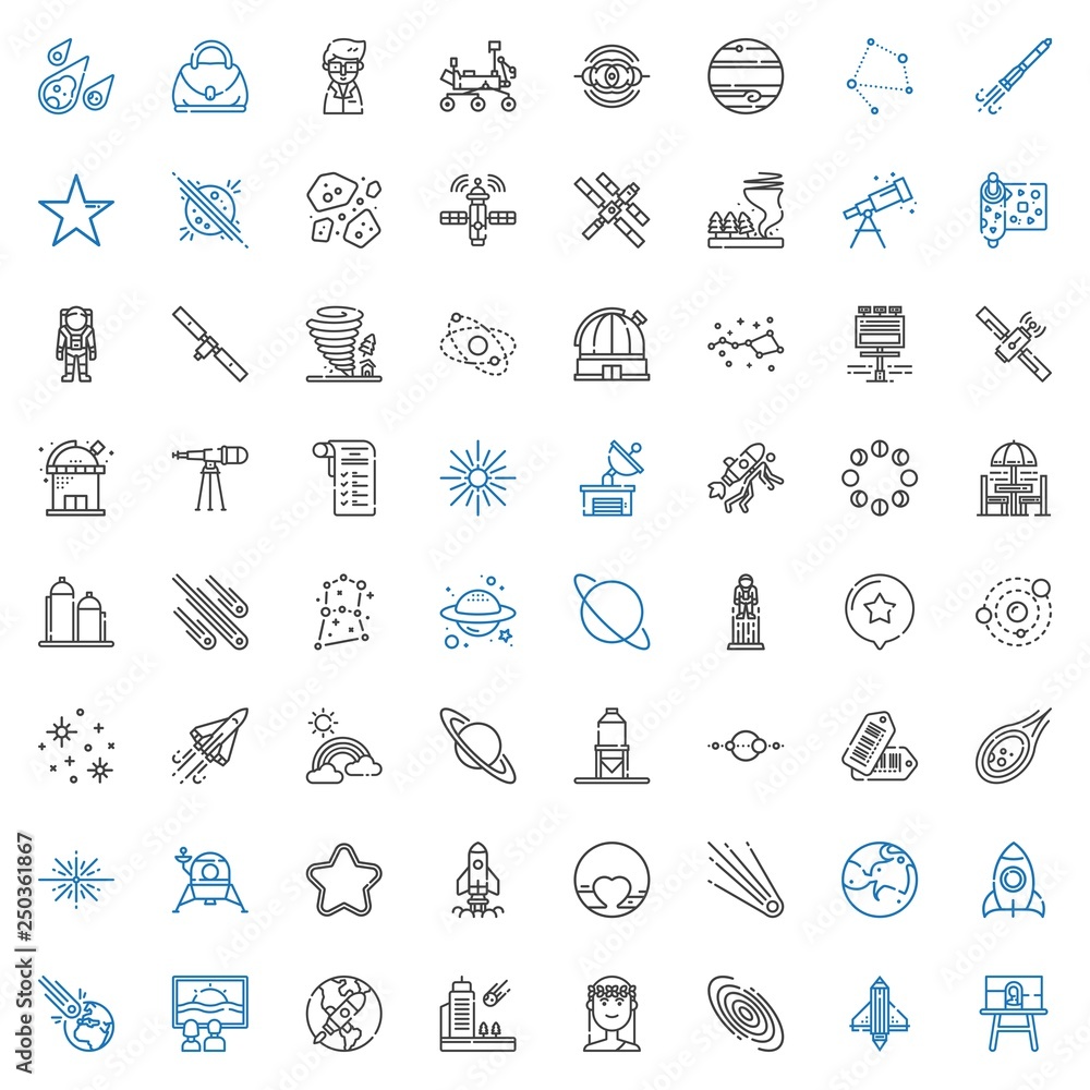 Fototapeta premium space icons set