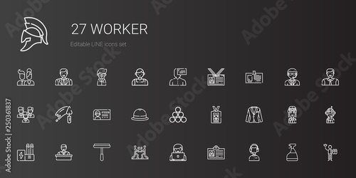 worker icons set