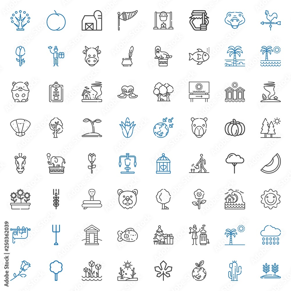 nature icons set nature icons set