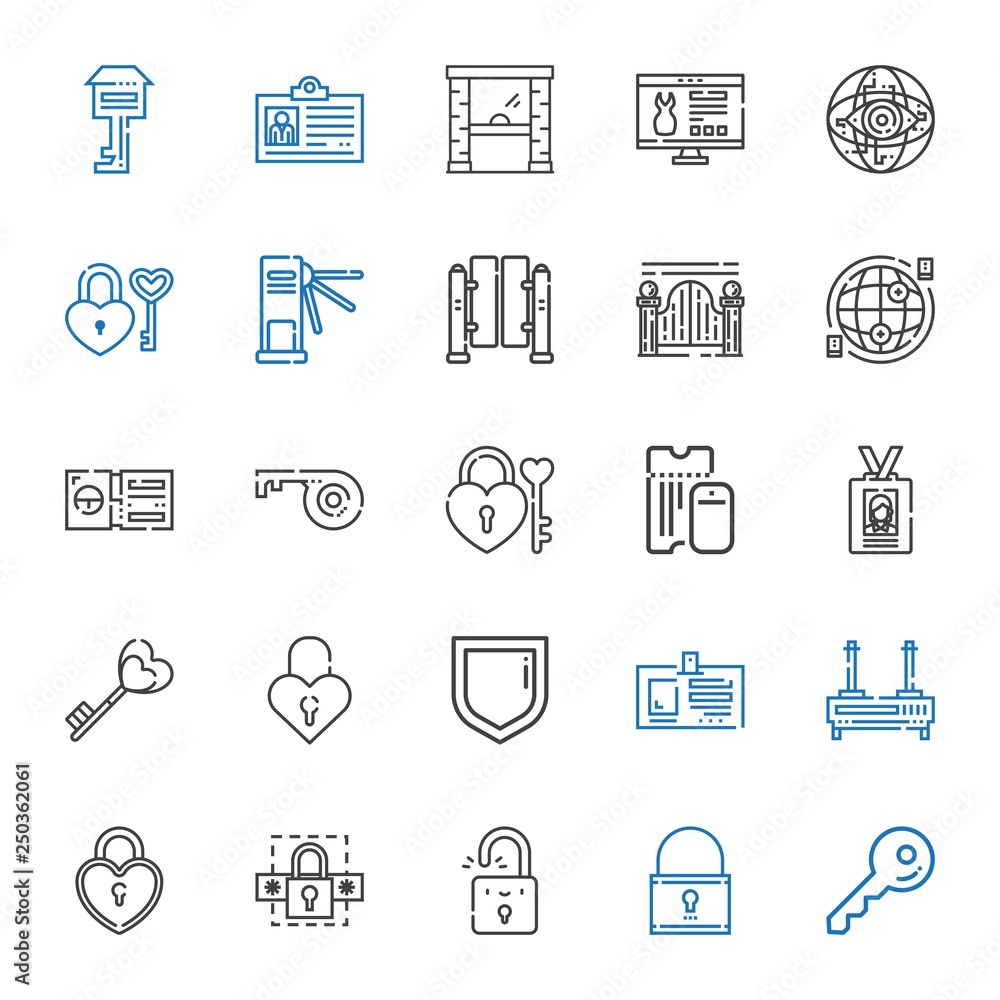access icons set
