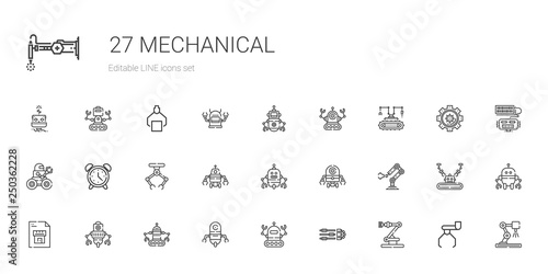 mechanical icons set