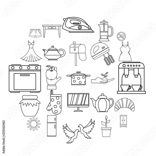 Patriarch icons set. Outline set of 25 patriarch vector icons for web isolated on white background