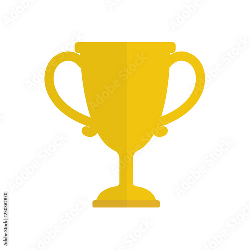 trophy icon in flat style isolated vector illustration on white transparent background
