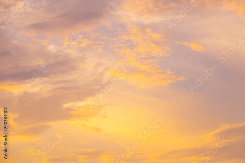 Pastel sunset sky in pink  purple and blue
