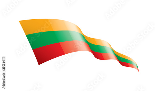 Lithuania flag  vector illustration on a white background.