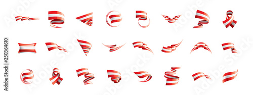 Austria flag, vector illustration on a white background