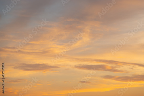 Fototapeta Naklejka Na Ścianę i Meble -  Pastel sunset sky in pink, purple and blue