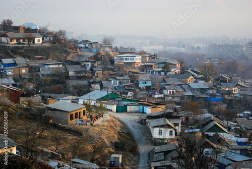 Low-rise private building on the outskirts of Dushanbe photo