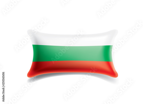 Bulgaria flag, vector illustration on a white background