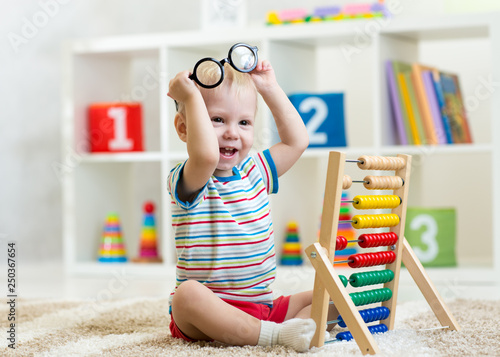 child boy with eyeglasses p...