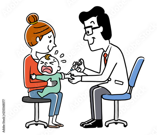 予防接種を受ける赤ちゃん