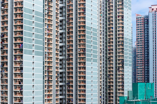 Building facade of public house in Hong Kong