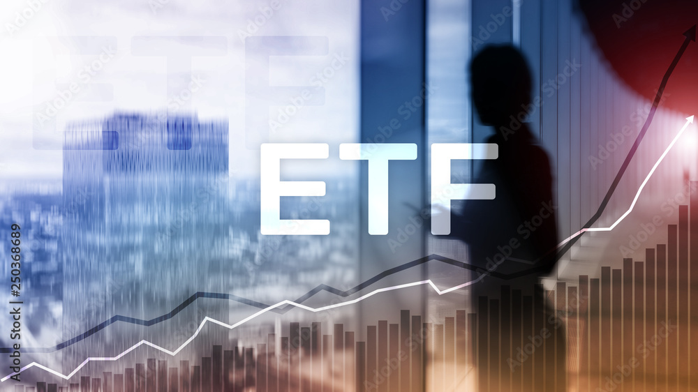 ETF - Exchange traded fund financial and trading tool. Business and investment concept. ETF - Exchange traded fund financial and trading tool. Business and investment concept.