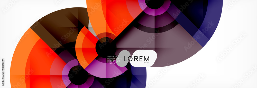 Obraz premium Geometric circle abstract background, creative geometric wallpaper.