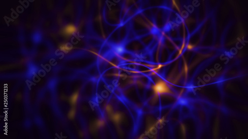 Obraz na plátně Abstract background that shows connections between nodes - data, information, or biological objects such as neurons