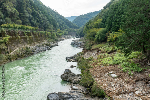 Hozugawa River  Katsuragawa River  in Kyoto  Japan