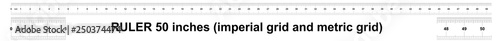 Ruler 50 inches imperial. Ruler 50 inches metric. Precise measuring tool. Calibration grid.