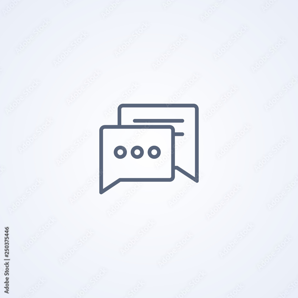 Chat conversation, vector best gray line icon Chat conversation, vector best gray line icon
