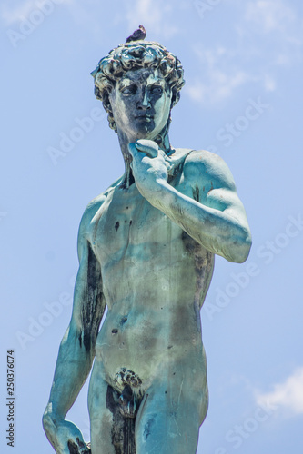 copy of the statue of david of firenze in Piazzale Michelangelo
