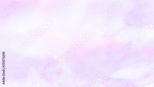 Abstract grunge violet gradient violet water color artistic brush paint splash background. Vintage light purple watercolor paint hand drawn illustration with paper grain texture for aquarelle design.