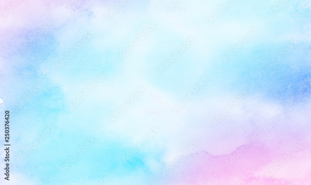 Smooth vibrant light pink, purple shades and blue watercolor paper textured illustration for grunge design, vintage card, templates. Pastel colors wet effect hand drawn canvas aquarelle background Smooth vibrant light pink, purple shades and blue watercolor paper textured illustration for grunge design, vintage card, templates. Pastel colors wet effect hand drawn canvas aquarelle background